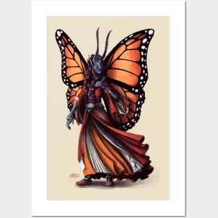 Monarch Butterfly Humanoid - Fantasy Character Design Posters and Art